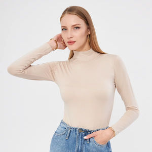 COL ROULÉ SOUS-VÊTEMENTS DE CORPS À MANCHES LONGUES VÊTEMENTS POUR FEMMES SOUS-VÊTEMENTS CORPS - Product Image 1