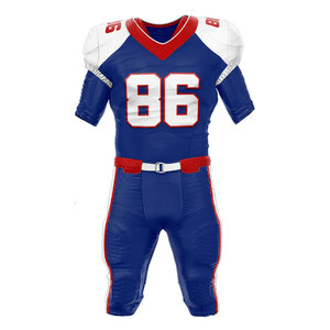 Camiseta de fútbol americano con sublimación personalizada de la mejor calidad, conjunto de uniforme de fútbol impreso transpirable, pantalones cortos disponibles diferentes - Product Image 1