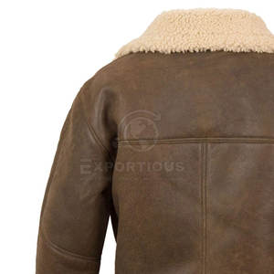 Breathable Top Selling Leather <b>Fur</b> <b>Jacket</b> <b>For</b> <b>Men</b> Casual Wear Leather Winter <b>Jacket</b> In Reasonable Price - Product Image 6