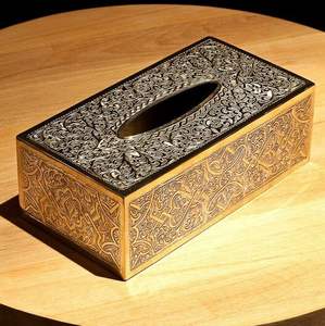 Unique Design Hotel Ware Table Decor Napkin <b>Box</b> Metal Black Color <b>Tissue</b> <b>Box</b> for Hot Selling Napkin <b>Box</b> - Product Image 5