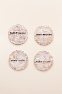 Stylish Handmade Unique Elegant MDF & Enamel Decorative Unique Vintage Fancy Customized <b>Table</b> <b>Coaster</b> S/4 Kitchen Supplies - Product Image 4