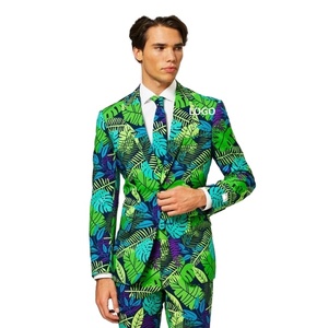 ชุดสูทผู้ชายแบบ 2 ชิ้น ทรงปกติ ป้องกันไฟฟ้าสถิต ระบายอากาศได้ดี เหมาะสำหรับงานแต่งงาน ธุรกิจ แจ็คเก็ตและกางเกง ผ้าสแปนเด็กซ์/ไนลอน ดีไซน์ทันสมัย - Product Image 1