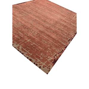 Alfombra de Lana y Viscosa Tejida a Mano con Diseño Abstracto en Rojo y Naranja, Rectangular de 4m, para Decoración de Sala de Estar - Tra-15282 - Product Image 2
