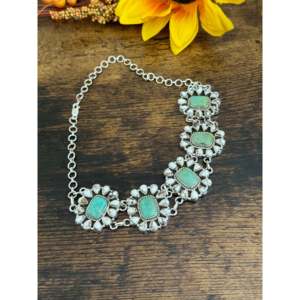 Southwest Made Multi Stone & Sterling <b>Silver</b> Choker <b>Necklace</b> <b>Set</b>-Fine Jewelry - Product Image 4