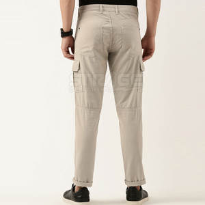 Pantalones Cargo Casuales Ligeros para Hombre de Marca Privada con Color Personalizado y Múltiples Bolsillos en Tela de Lona - Product Image 2