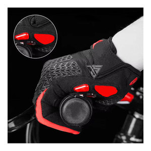 Gants de cyclisme d'hiver pour vélos de montagne en polyester, tissu respirant et extensible, cuir synthétique, motif d'habillage, coussinets amortisseurs. - Product Image 5