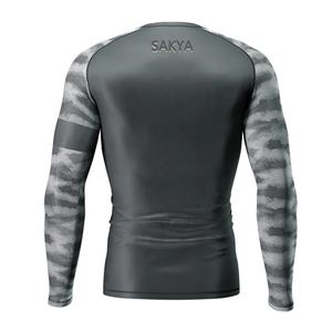 Chemise de compression unisexe à manches longues UPF50 respirante en polyester et élasthanne pour le Jiu Jitsu et le MMA, avec logo personnalisé - Product Image 6