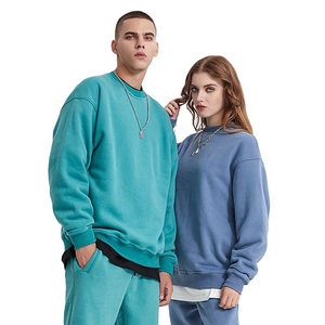 Ensemble de sweat-shirts décontractés unisexe pour hommes et femmes, pull à col rond à manches longues, survêtement en molleton surdimensionné, streetwear, tenue deux pièces - Product Image 1