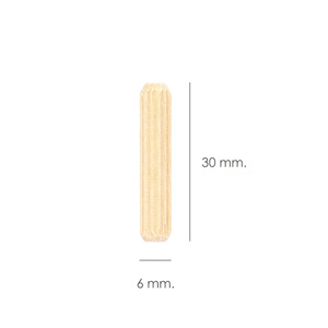 Tasselli in legno 6x30 mm. Confezione da 50 Pezzi - Product Image 2