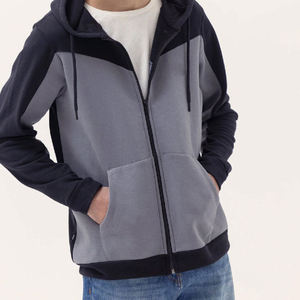 <b>Hoodie</b> Manufacturers Fashion Designer Streetwear Quarter <b>Zipper</b> <b>Black</b> Thick Custom Embroidered Men's Hoodies - Product Image 4