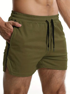 Pantalones cortos de gimnasio de secado rápido para hombre 100% algodón patrón sólido logotipo personalizado para correr Atlético deporte Fitness y trotar en la playa - Product Image 2