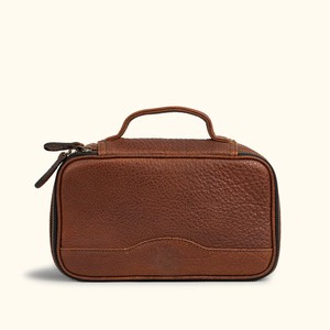 Men's Leather <b>Toiletry</b> Bag Large Capacity <b>Storage</b> Portable Travel <b>Toiletry</b> Dopp Kit Bag Case with Zipper for Convenient Bag - Product Image 1