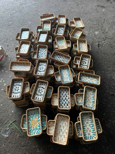 Plateau en rotin incrusté de nacre, rotin tissé à la main avec accent en coquillage pour un usage domestique, Vietnam par 99 Gold Data - Mme Violet - Product Image 6