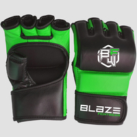 Guantes de Entrenamiento de MMA de Cuero Genuino Ligeros de Alta Calidad, Absorbentes de Humedad, de Secado Rápido, Personalizables, para Artes Marciales y Boxeo BLAZE