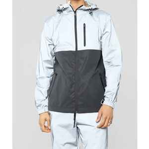 Conjunto Deportivo Informal Unisex Personalizable de 2 Piezas con Capucha, Estampado Reflectante, Logotipo OEM de Fábrica, Cortavientos de Peso Medio - Product Image 6