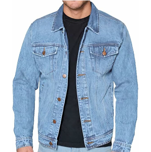 Veste en jean pour homme personnalisée, vente chaude, hiver chaud, design respirant, fermeture à simple boutonnage, technique de lavage fin - Product Image 1