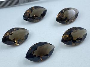 Piedras Preciosas Sueltas de Cuarzo Ahumado con Corte Marquesa en Tamaños Variados Desde 8x4mm Hasta 25x15mm Para la Elaboración de Joyas - Product Image 3