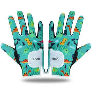 Gants de golf en cuir Cabretta avec logo personnalisé direct d'usine pour enfants poignées respirantes tous temps différentes couleurs pour le sport - Product Image 1