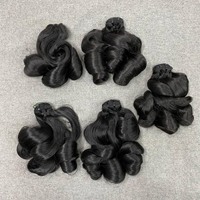 Grosir sampel gratis ekstensi rambut manusia Vietnam mentah vendor rambut keriting ikal ikal ikal rambut India mentah