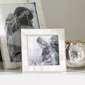 Mother of pearl photo <b>frame</b> natural shell inlay <b>picture</b> <b>frame</b> for stylish modern interior accents - Product Image 6