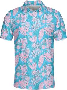 Hot New Trend Quick-Dryfit Golf pour chemise hommes 100% Polyester Logo personnalisé imprimé Design col roulé Anti-rides - Product Image 5