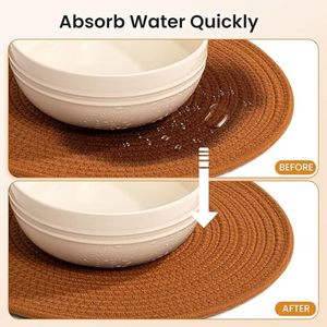 Napperon en corde de coton de meilleure conception de thème Vaisselle décorative arrondie pour les fêtes et autres fonctions Tapis et coussinets - Product Image 4