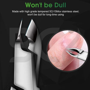 Precio al por mayor Pinza de cutículas de acero inoxidable Extremadamente afilada Agarre fácil Producto personalizado Pinza de uñas para cutículas - Product Image 5