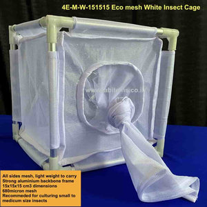 Cage d'élevage d'insectes en maille écologique blanche de style design industriel 4E-M-W-151515 - Product Image 1