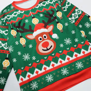 Personnalisé Unisexe Lourd 70% Coton 30% Polyester Hiver Haute Qualité Streetwear Ras Du Cou Sweat Imprimé De Noël - Product Image 5