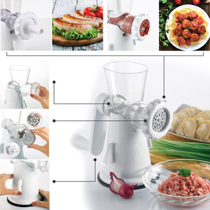 Picadora de carne multifuncional con manivela, máquina manual para hacer salchichas, picadora de alimentos portátil para cocinar en casa - Product Image 2