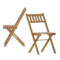 Chaise pliante moderne en bois d'acacia massif, portable, pour usage intérieur/extérieur, balcon, jardin, terrasse, restaurant, événements, repas