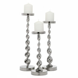 Candelabro de Metal Plateado de la Mejor Calidad, Diseño Curvo, Candelabro de una Sola Cabeza, Decoración Vintage para Mesa del Hogar, Precio de Fábrica - Product Image 3