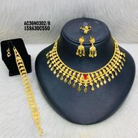 Conjuntos de Joyería Chapados en Oro para Mujer - Set de Collar con Dije de Flor y Cadena, Joyería de Moda Adorable, Talla Única, Microincrustaciones