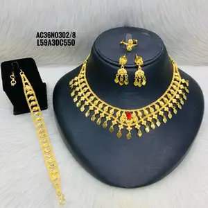 Gold Plated - Women's Jewelry Sets / Women's Jewellery gold plated necklace set online design fashion jewellery