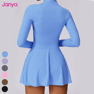 詹雅服装女装UPF50 + 健身房健身套装防晒夹克网球裙运动服酷面料瑜伽套装短裤2件套运动 - Product Image 3