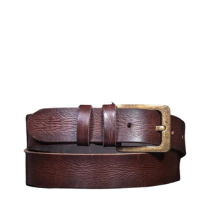 Cinturón de hebilla de Pin de cuero genuino tostado para hombre OEM de alta calidad al por mayor 2025 cinturones personalizados de Jeans informales de diseño elegante para hombre - Product Image 6