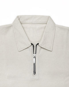 Polo de manga corta para hombre, camiseta informal ajustada de algodón con cuello a rayas en contraste y ribete de manga, tela suave transpirable - Product Image 2