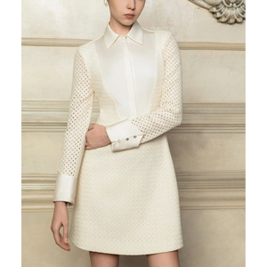 Robe formelle pour femmes de haute qualité KANE MINI ROBE à manches longues tissu treillis rustique vêtements pour femmes de marque étiquetage privé - Product Image 5