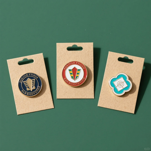 Insignias <span class=keywords><strong>Met</strong></span>álicas Personalizadas con Logotipo, Pintura de Esmalte de Imitación, Aleación de Zinc, Pines de Solapa, Insignias Escolares, Insignias de Empresa, Broches de Dibujos Animados - Product Image 2