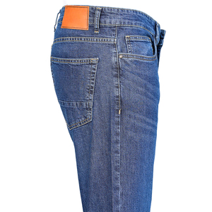 กางเกงยีนส์ขาตรงผู้ชายทรงสลิมฟิตผ้าเดนิมปักลายแบบยุโรปอเมริกัน - Product Image 4