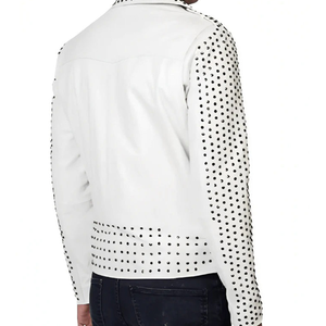 Rockstar Style Pink Color Premium Quality Leather <b>Jacket</b> 100% Genuine Cowhide <b>Men</b> Leather <b>Jacket</b> - Product Image 6