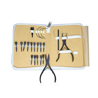 Ensemble de pinces d'extension de cheveux professionnelles Kit d'outils en acier inoxydable avec clips pour usage commercial