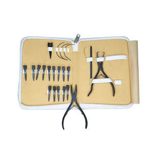 Juego de alicates profesionales para extensiones de cabello, kit de herramientas de acero inoxidable con clips para uso comercial - Product Image 3