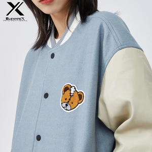 Veste universitaire en laine matelassée personnalisée pour femmes Design unique coupe-vent 100% tissu imprimé en laine avec poche Ladies' Letterman Autumn - Product Image 2