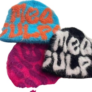 2025 Venta caliente gorro personalizado Mea Culpa gorro tejido acrílico tejido Jacquard Gorro con logotipo personalizado - Product Image 2