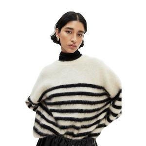 New 2026 Custom Women <b>Rainbow</b> Striped Pullover Sweatshirt Wholesale <b>Top</b> Selling Factory Price Sweatshirts for Women - Product Image 1