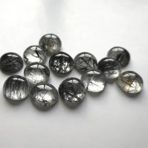 4มม. พลอยสีดำธรรมชาติเรียบกลมหลวมอัญมณีอัญมณีสำหรับผลิตตามแบบ - Product Image 1