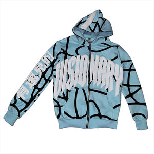 Nuevo personalizado 100% algodón pesado de alta calidad Puffprint Hoodie con Logo hombres sudaderas con capucha sudaderas esenciales - Product Image 5