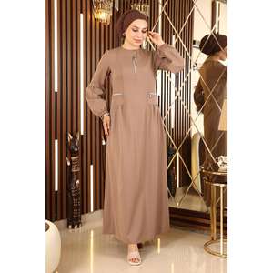 Robe décontractée avec fermeture éclair 100% coton par Mega Merchant - Product Image 1