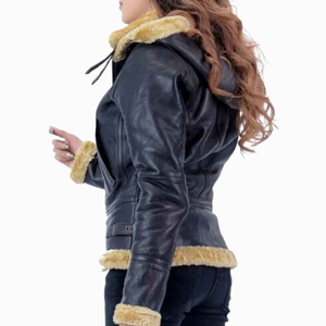 แจ็กเก็ตหนังขนสัตว์สำหรับผู้หญิงแจ็กเก็ตหนังแท้สำหรับสตรีสินค้ามาใหม่ - Product Image 4